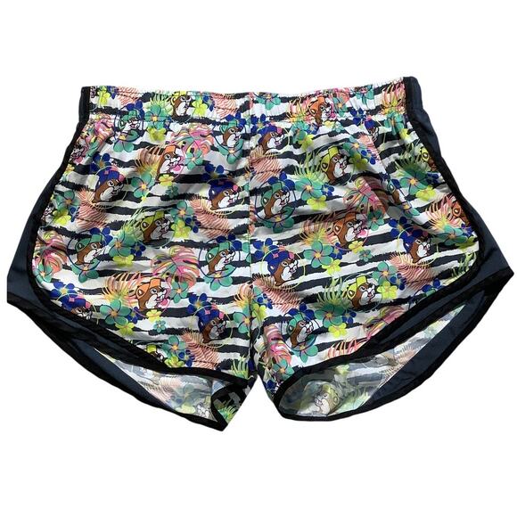 BUC-EE Colorful Floral Women's Athletic Shorts - Picture 1 of 6